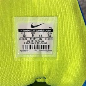 Nike size 10 blue/green